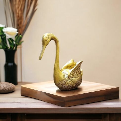 Tamas Brass Swan Home Interior Decor Item Statue/Idol