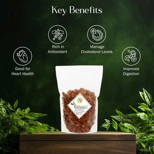 NatureVit Raisins Seedless Kishmish, Rich in Iron & Vitamin B