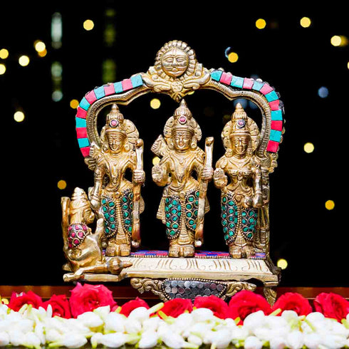 Samskara Home Ram Darbar Brass Idol