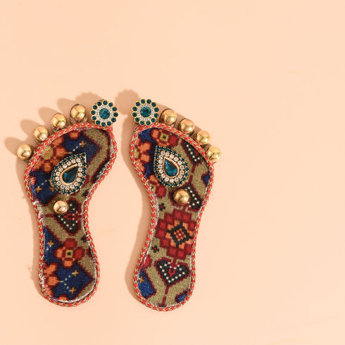 Samskara Home Rangeen Multi-Coloured Lakshmi Feet