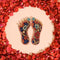 Samskara Home Rangeen Multi-Coloured Lakshmi Feet