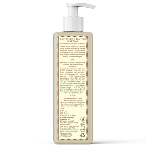 Ohria Ayurveda Raw Honey & Tea Tree Hand Wash