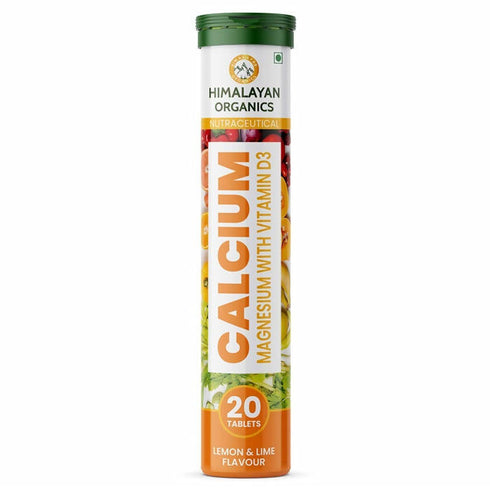 Himalayan Organics Calcium|Magnesium With Vitamin D3 Lemon
