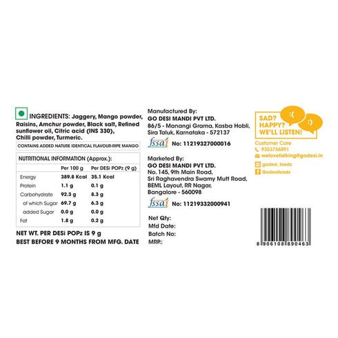 Go Desi Real Aam Popz | Real Mango & Jaggery