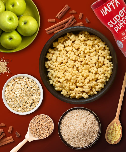 Happa Baby Puffs Apple Cinnamom Flavour
