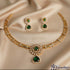 Regal Emerald Collar Necklace Set