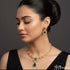 Regal Emerald Collar Necklace Set