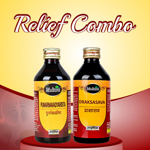 Multani Pharmaceuticals Limited Multani Ayurvedic Punarnavadyarista & Drakshasava Combo For Kidney UTI & Digestive Wellness