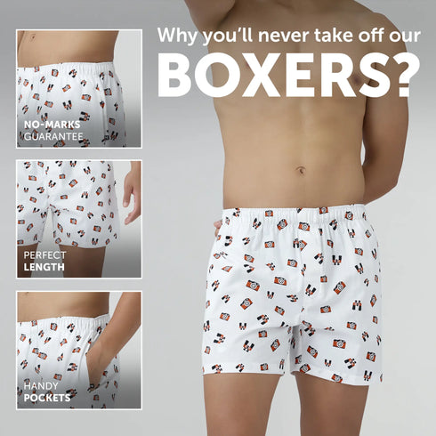 XYXX Remix Cotton Boxers Camera White