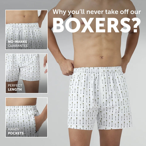 XYXX Remix Cotton Boxers Streetlight White