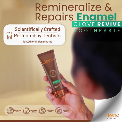 Clove Oral Care Revive Toothpaste & Get Free Sensitive Sachet Sample