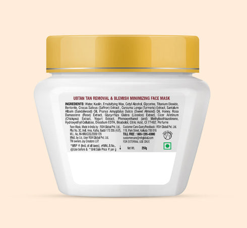 Joy Ubtan Tan Removal + Blemish Minimizing face mask