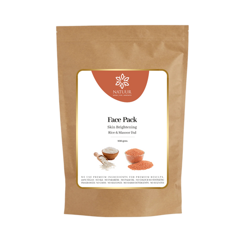 Natuur Face Pack Rice & Masoor Dal Skin Brightening 100gm
