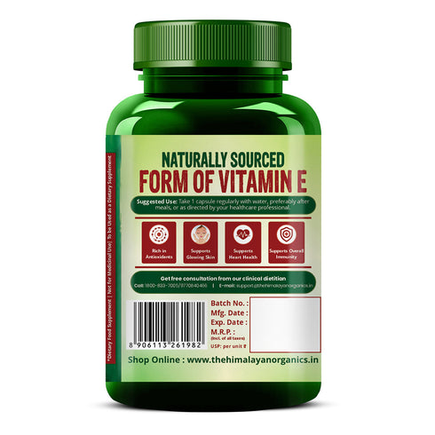 Himalayan Organics Plant-Based Vitamin E Capsules