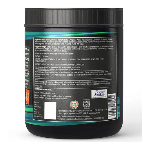 Inlife Pre-Workout Powder Orange Flavour