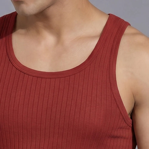 XYXX Nova Round Neck Racer Back Vest Rio Red