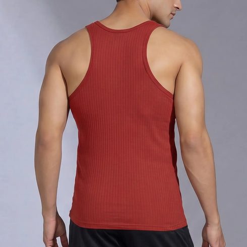 XYXX Nova Round Neck Racer Back Vest Rio Red