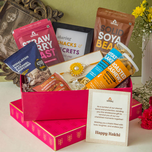 Omay Foods Rishta Reloaded Rakhi Gift Hamper (for Brother)