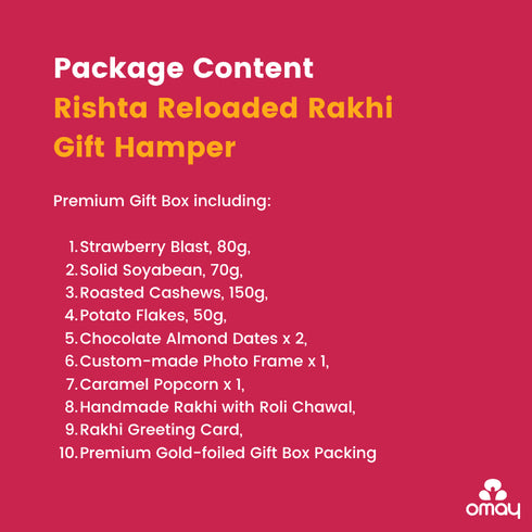 Omay Foods Rishta Reloaded Rakhi Gift Hamper (for Brother)