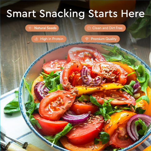 Nourish You Roasted flax seeds | Omega-3 Rich | Fiber Packed