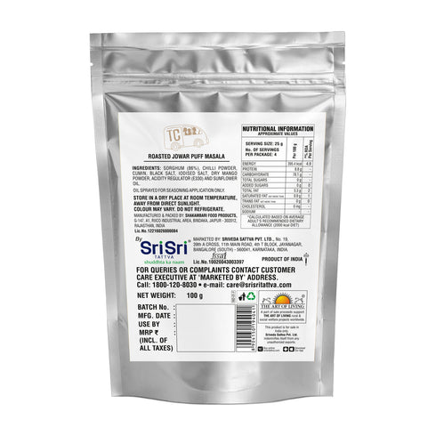 Sri Sri tattva True crew roasted jowar puff masala