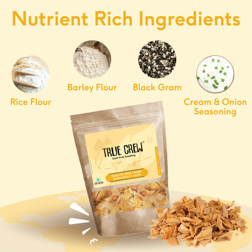 Sri Sri tattva True crew - sour cream onion barlay chips