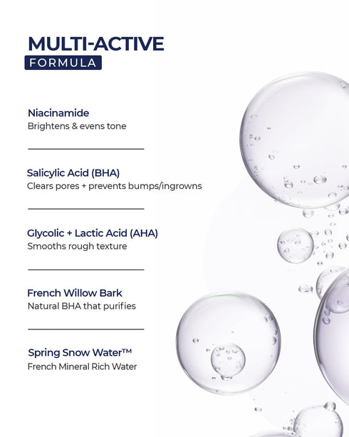Aqueria Multi Active Underarm Treatment Roll On 5 5 AHA BHA Niacinamide Zinc Ricinoleate French Flora Pack of 2