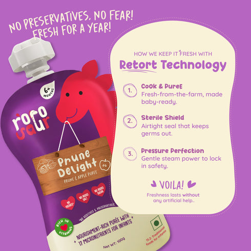 Rorosaur Prune Delight Baby Puree