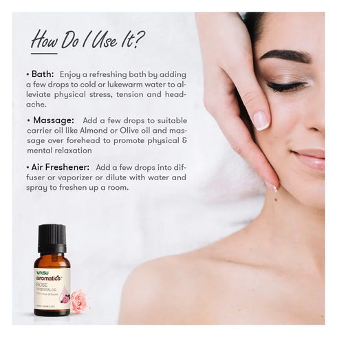 Vasuestore Vasu Aromatics Rose Essential Oil 100 Pure and Natural