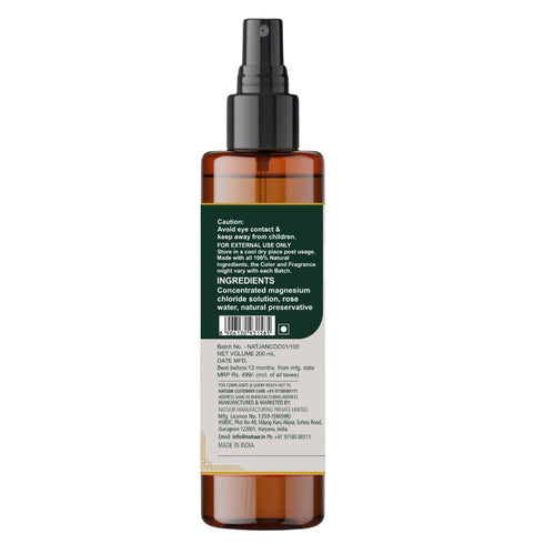 Natuur Rose Magnesium Oil Transdermal Application for Healthy Skin & Inducing Sleep 200ml