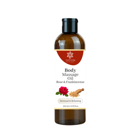 Natuur Body Massage oil Rose & Frankinscense Sensual and relaxing 200ml