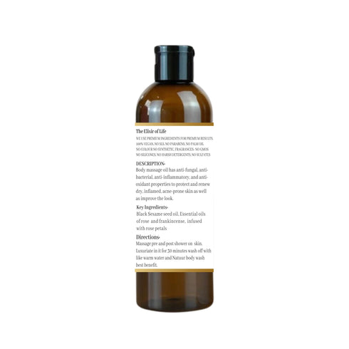 Natuur Body Massage oil Rose & Frankinscense Sensual and relaxing 200ml