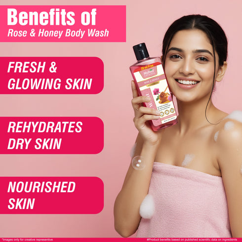 Multani Natural Rose & Honey Body Wash | Floral Fragrance