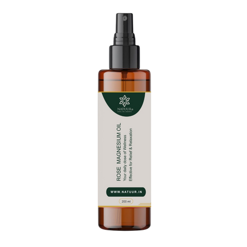 Natuur Rose Magnesium Oil Transdermal Application for Healthy Skin & Inducing Sleep 200ml