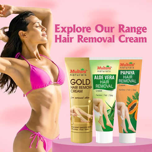 Multani Pharmaceuticals Limited Multani Naturals Rose Hair Removal Cream Painless & Easy Hair Removal Cream