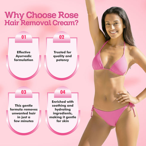 Multani Pharmaceuticals Limited Multani Naturals Rose Hair Removal Cream Painless & Easy Hair Removal Cream