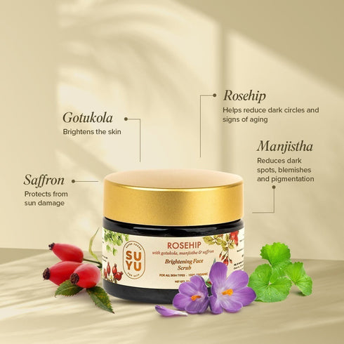 Suyu India Rosehip Brightening Face Scrub