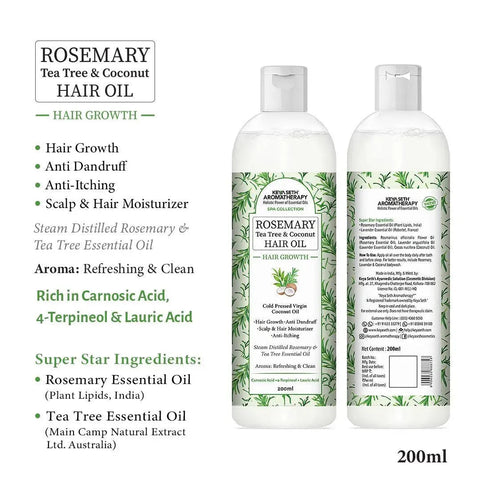 Keya Seth Aromatherapy Rosemary Tea Tree Coconut Hair Oil