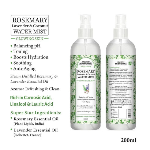 Keya Seth Aromatherapy Rosemary Lavender Coconut Water Mist Spray Face Toner