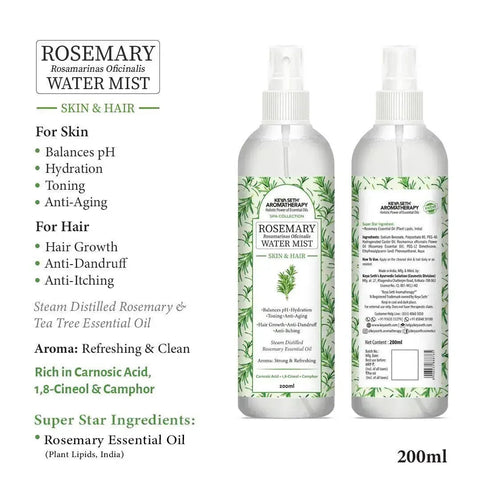 Keya Seth Aromatherapy Rosemary Water Spray Mist Hair Growth & Skin Toner