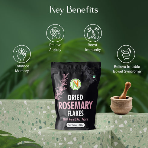 NatureVit Dried Rosemary Leaves Pure Herb for Cooking & Hair Care