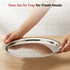 Vinod Stainless Steel Round Service Tray with Highest Grade Steel Mirror Finish Strong and Durable Dishwasher Safe Rust Free