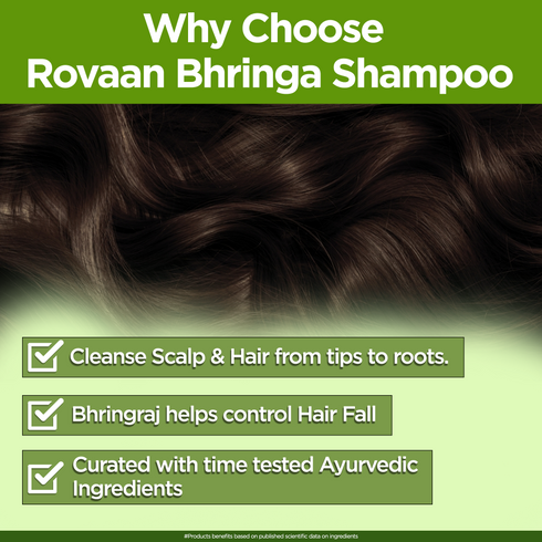 Multani Pharmaceuticals Limited Rovaan Bhringa Hair Shampoo for Hair Growth Cleans Hair & Scalp