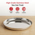 Vinod Stainless Steel Beeding Khumcha Thali Set of 2 29.5 cm Lunch and Dinner Plate High Grade Stainless Steel Mirror Finish Rust Free