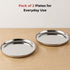 Vinod Stainless Steel Beeding Khumcha Thali Set of 2 27 cm Lunch and Dinner Plate Highest Quality Stainless Steel Mirror Finish Rust Free