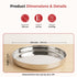 Vinod Stainless Steel Beeding Khumcha Thali Set of 2 27 cm Lunch and Dinner Plate Highest Quality Stainless Steel Mirror Finish Rust Free
