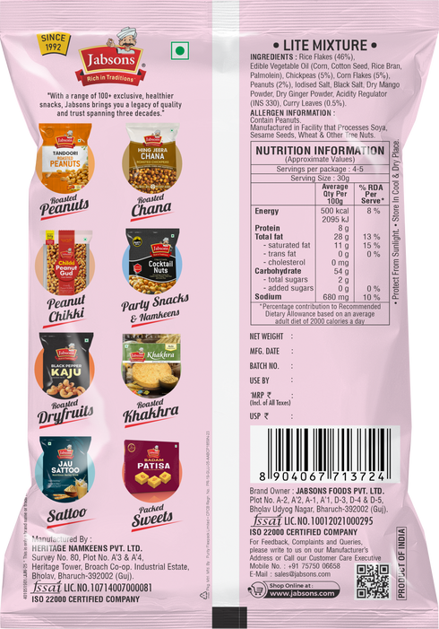 Jabsons Foods Lite Mixture