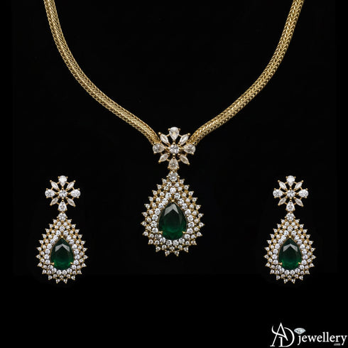 Imperial Evergreen Drop Necklace Set