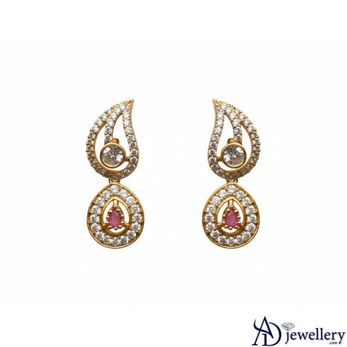 Ruby Petal Necklace Set