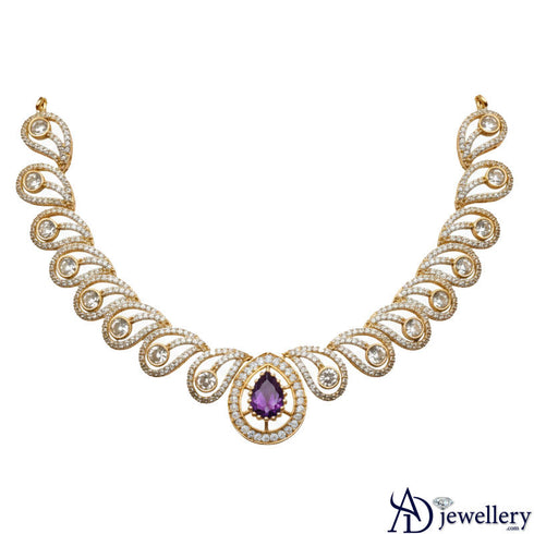 Ruby Petal Necklace Set